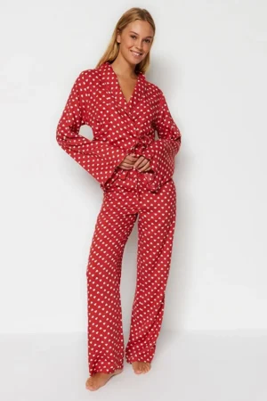 Tie Detailed Pajama Set