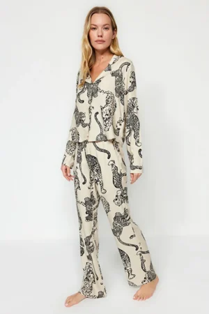 Tiger Pattern Pajama Set