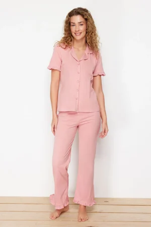 Frill Detailed Pajama Set