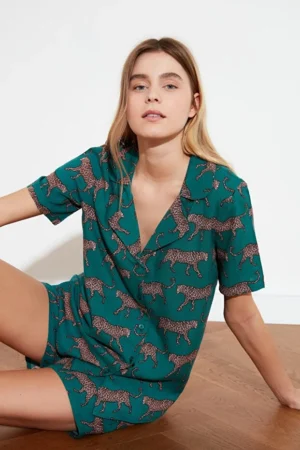 Viscose Print Shorts Pajama Set