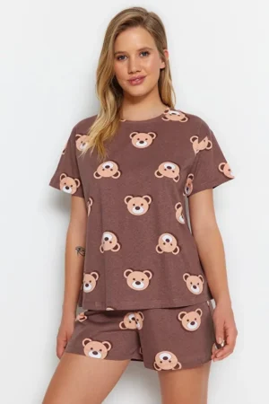 Teddy Bear Shorts Pajama Set