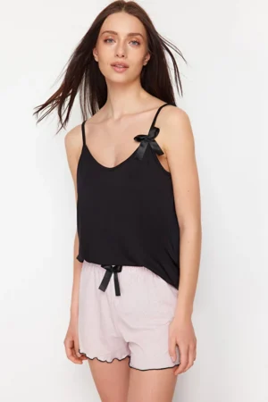 Polka Dot Rope Strap Pajama Set