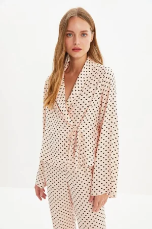 Tie Detailed Pajama Set