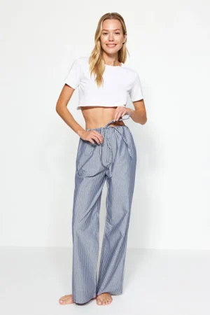 Striped Wide Fit Trousers