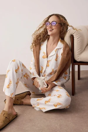 100% Cotton Striped Pajama Set