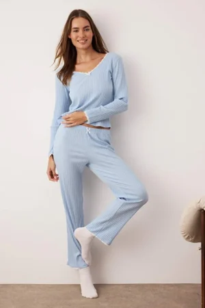Lace and Ribbon/Bow Pajama Set