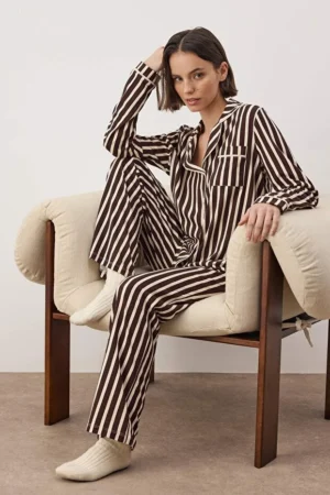 100% Cotton Striped Pajama Set