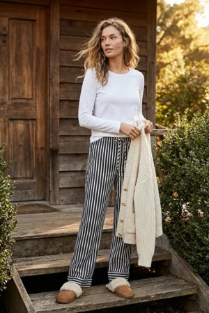 100% Cotton Striped Pajama Bottom