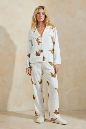 Tiger Pattern Pajama Set
