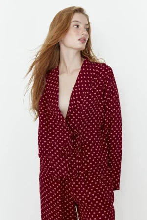 Tie Detailed Pajama Set