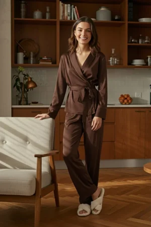 Double Belted Pajama Set