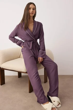 Double Belted Pajama Set