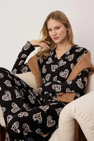 Cotton Leopard Pajama Set