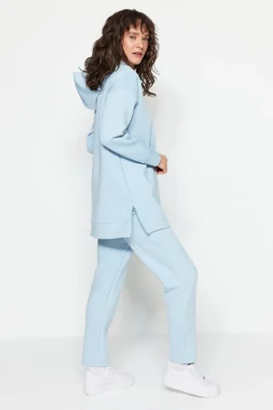 Light Blue Oversize Tracksuit Set