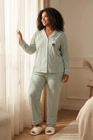 Mint Striped Pajama Set