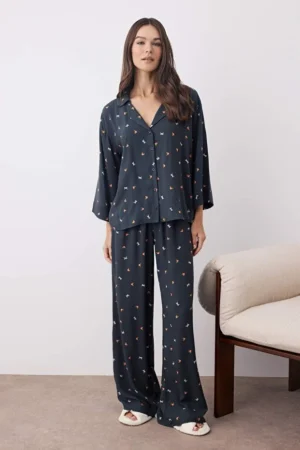 Viscose Woven Pajama Set