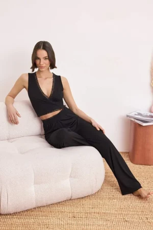 Double-Breasted Pajama Set